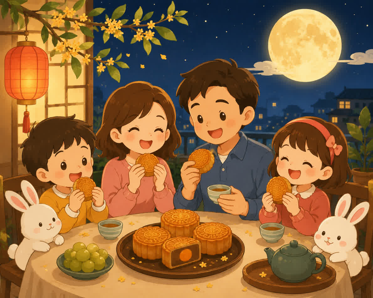 中秋送禮習俗:吃月餅