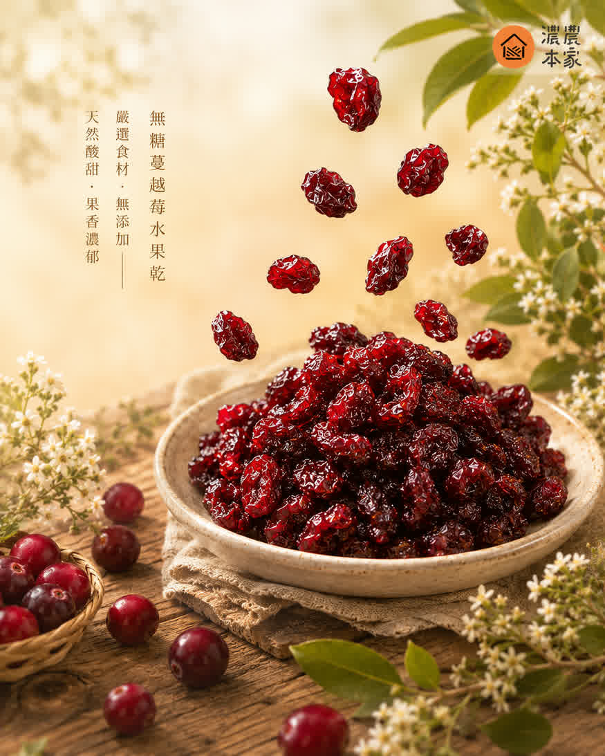 無糖中秋禮盒濃農天然無糖蔓越莓水果乾